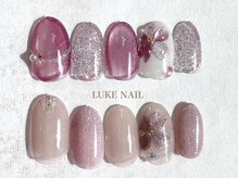 ルークネイル(LUKE NAIL)/桜ネイル　春ネイル　
