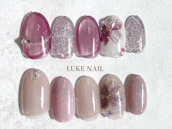 ルークネイル(LUKE NAIL)/桜ネイル　春ネイル　