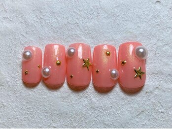ネイルビート(NAIL BEAT)/大きめパールネイル☆