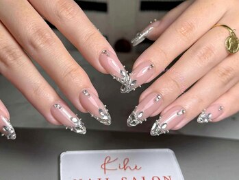 バレンタイン/冬ネイル/フレンチ