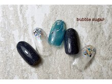 バブル シュガー バイ ネイルクローネ(bubble sugar by.nail crone)/夜の花火ネイル