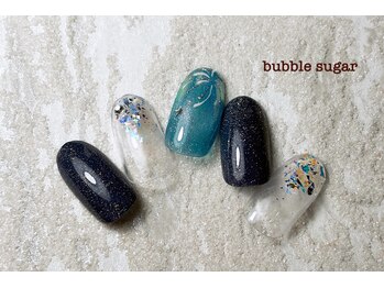 バブル シュガー バイ ネイルクローネ(bubble sugar by.nail crone)/夜の花火ネイル