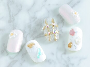 ソウ 難波店 nail salon Sou/韓国風☆個性派ぷっくりnail