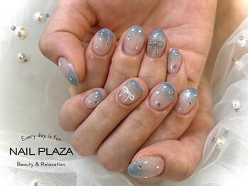 ネイルプラザ 河原町OPA店(NAIL PLAZA)/水色グラデーション