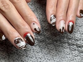 バレンタインネイル
