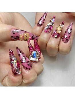 スカルプ×ピンク