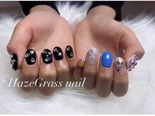 ハズグラスネイル(Haze Grass nail)/色鉛筆ネイル