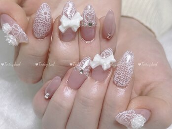 トゥデイネイル(Today.Nail)/リボンネイル/レースネイル
