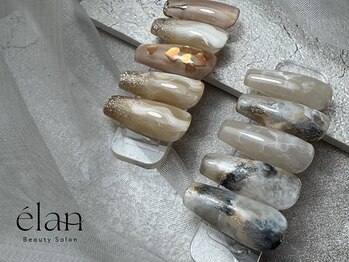 エラン(elan)の写真/【SNSで話題】上品なニュアンスアート。派手すぎずオフィスにも◎。初めての方もお任せください。