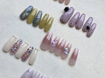 ネイルサロン ウノ 湘南平塚(UNO)の写真/定額制なので安心して毎月通える♪デザインも迷うほど沢山！韓国ネイルなどトレンドデザインもお任せ！