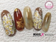 ネイリックス 栄ガスビル(NAILX)/秋色フラワーネイル★