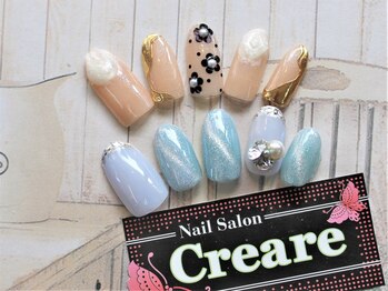 クレアーレ(Creare)/お花ホログラムマグネットネイル