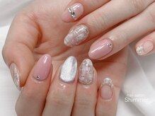 シマー(Shimmer)/春色ツイードネイル