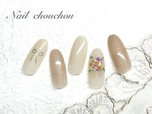 ネイルシュシュ 橋本店(nail chou chou)/押し花ネイル☆8000円