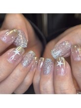 エーナイン イオンモール盛岡南店/キラキラ星ネイル☆