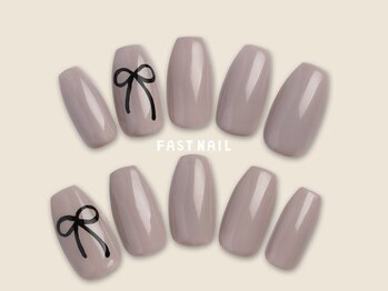 ファストネイル 自由が丘駅前店(FAST NAIL)/グレージュ/シンプル【12408】