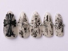ジェミーネイル エビス(Jemiy nail ebisu)/クロム黒レース韓国10480yen