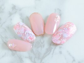 手描きフラワーnail
