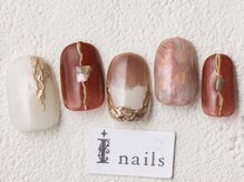 アイネイルズ 渋谷店(I nails)/奥行クリアボルドー