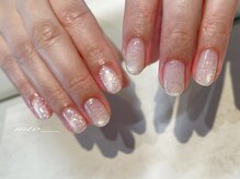 ネイルサロン イントゥ(into_)/クリアマグネット　ラメ　透明感