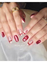 リッシュ トロワ(RICHE trois)/クリスマスチェックネイル