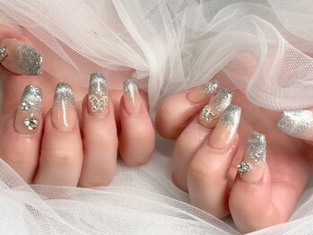 バタフライ 津田沼店(Butterfly)/キラキラグラデーションネイル