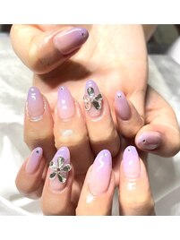 春グラデーション×フラワー