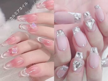 カルミアネイル 日暮里店(Kalmia Nail)の写真/大人気◎韓国風ミラーオーロラ,ガラスフレンチ,チークネイルで誰かに自慢したくなること間違いなし！