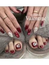 ネイルサロン ヴァレンタイン(nailsalon Valentine)/マグネットネイル+ストーン