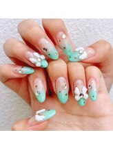 リグネイルスタジオ(Lig nail studio)/ミントグラデーションネイル