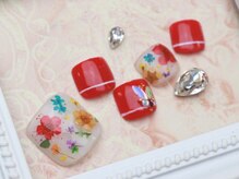 プレジール(Plaisir)/2018年7月フット★赤フラワー