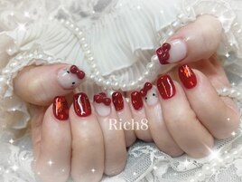 キティ×バレンタインネイル