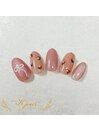 シンプルバレエコアネイル