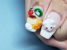 moqu.【モク】/3Dアートフレンチネイル