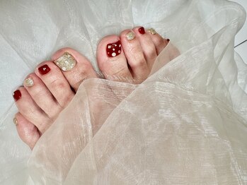 ヒラソルネイル(Girasol nail)/フットネイルワンカラー！