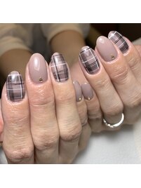 ～チェック柄ネイル～