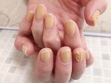 ココ ネイル(Coco Nail)/イエロー☆手描きニット