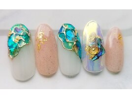 爽やかニュアンスネイル