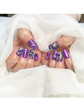 アン ジョーヌドラゴ/【自爪ネイル】パープルネイル