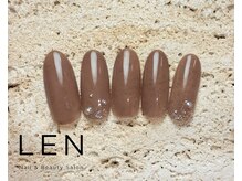 レン(LEN.)/シンプルグリッターネイル