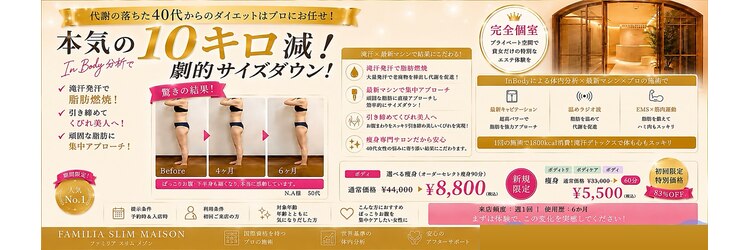 ファミリア スリム メゾン 福岡市天神(FAMILIA SLIM MAISON)のサロンヘッダー