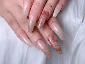 アルブル(ARBRE)/チェック・ラメグラデーション