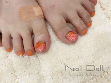 ネイルドール(Nail Doll)/フット　オレンジニュアンス