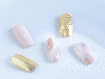 ソウ 難波店 nail salon Sou/個性派天然石風nail