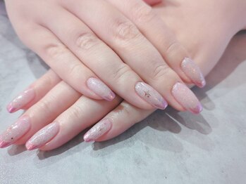 朱花 プルバイシュカ(fle by 朱花)/フレンチネイル