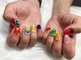 フルーツ盛りだくさんネイル