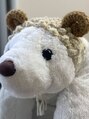 癒し～ぷ 東村山店&nbsp;編み物好き★店内のクマを羊にするためヘアバンドを編みました◎