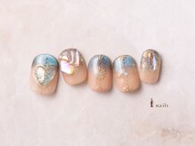 アイネイルズ 横浜EAST店(I-nails)/手書きハートマグネイル
