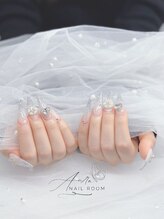 オウラネイルルーム(Aura nail room)/長さだしの持ち込みデザイン