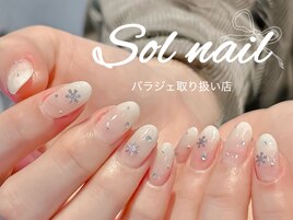 大人かわいい雪ネイル